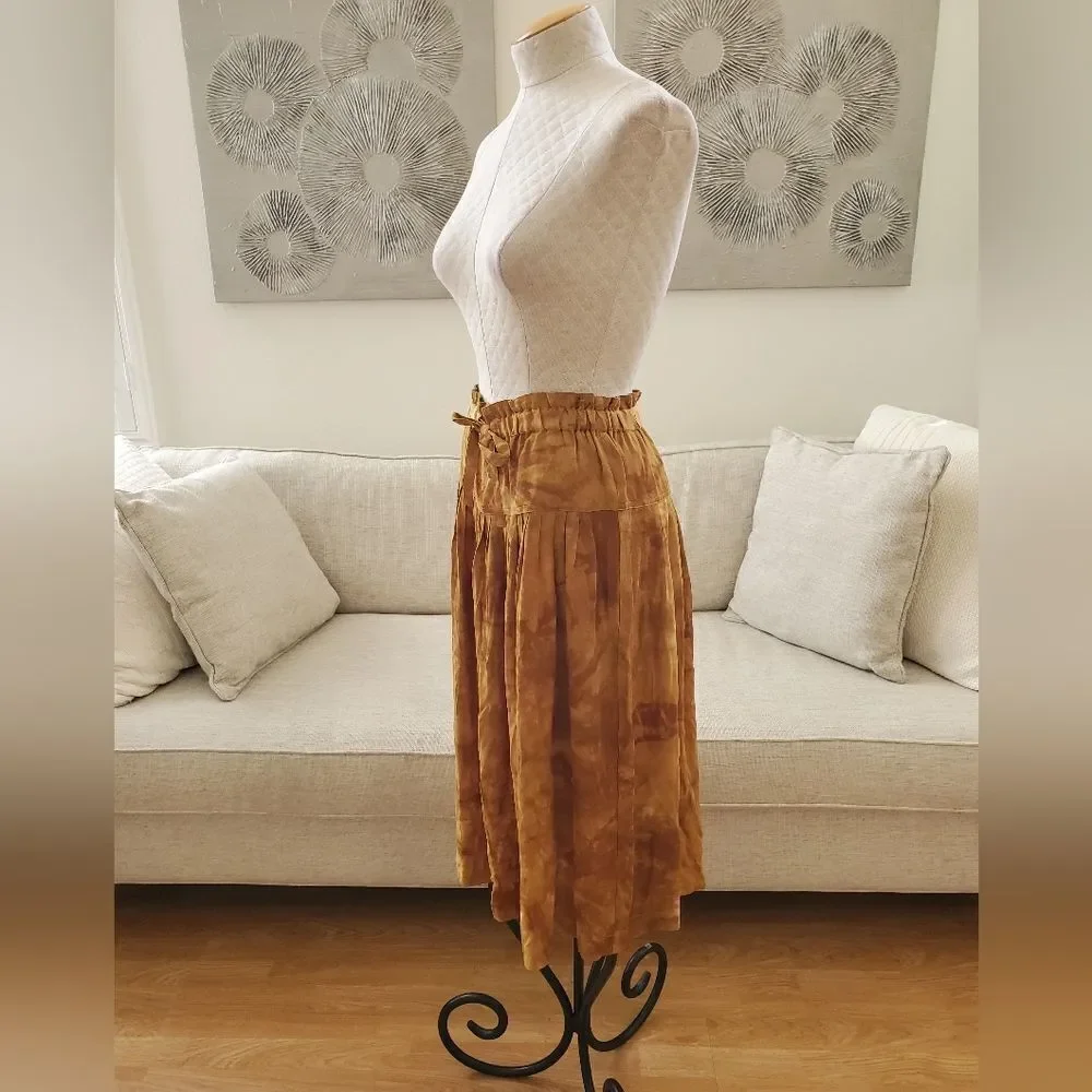 Madewell Tie-Front Paperbag Midi Skirt sz Sm